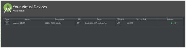 create an emulator in Android 8
