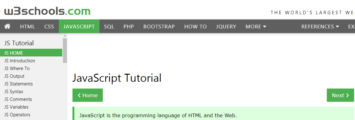 Top 5 websites for learning JavaScript | W3Schools
