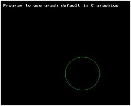 graphdefaults() function in graphics.h in C 2