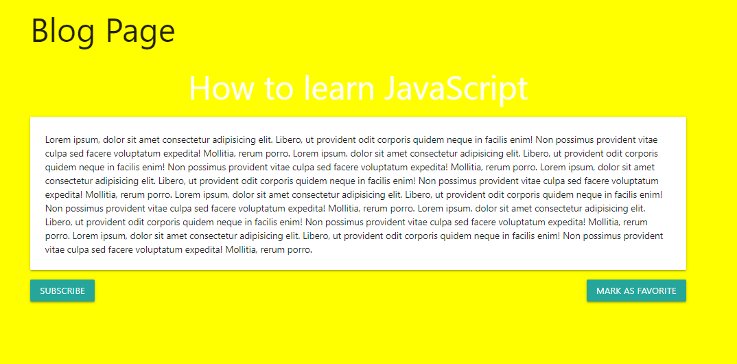 adding a class to an element in JavaScript | Example 1