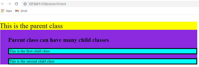 Apply style to the parent class if it has a child | Output