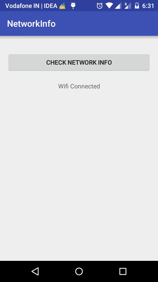 Detect connected network in android