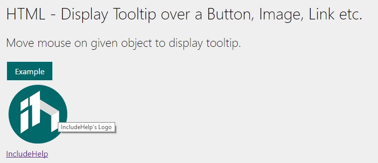 display tooltip in html