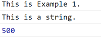 Example 1: Equivalent to printf/String.Format