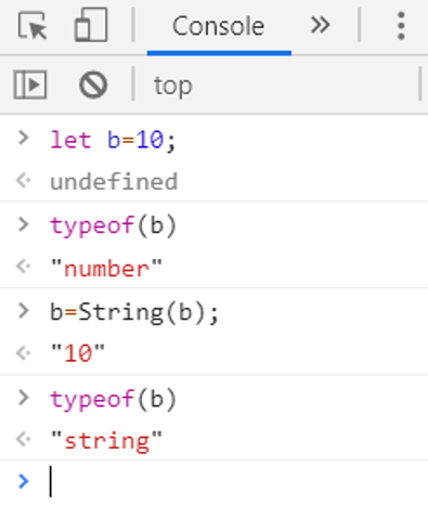 type conversion in JS | 4