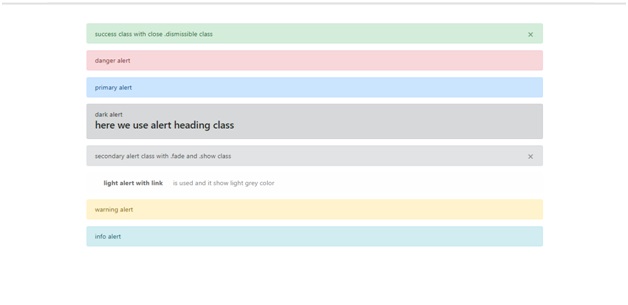 Bootstrap4 well and alert classes Desktop view
