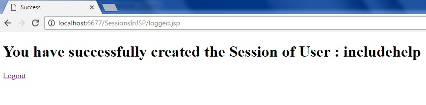 Login Session using JSP