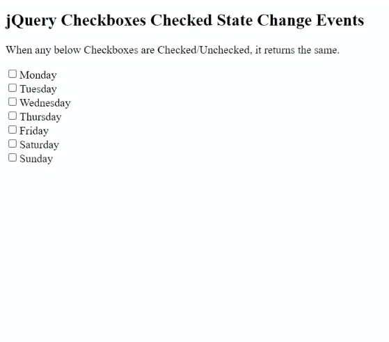 Example: Checkbox checked state changed event