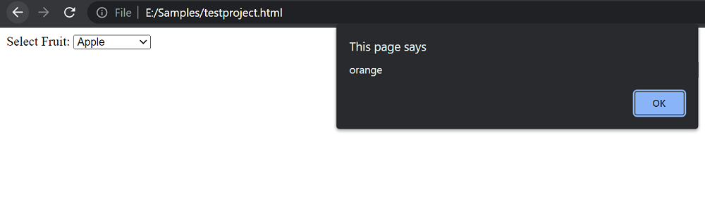 Example: Get specific option tag text