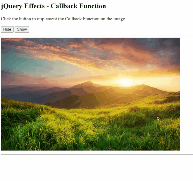 jQuery - Callback Function