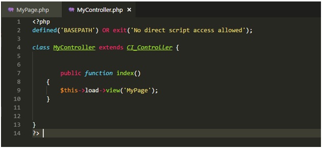 codeigniter pHp example