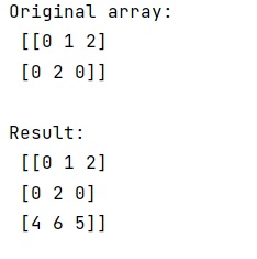 Example: Add row to a NumPy array