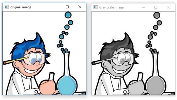 Coloured image to grayscale using OpenCV in Python | output