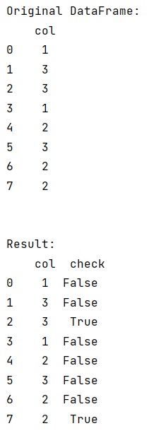 Example: Comparing previous row values in Pandas DataFrame