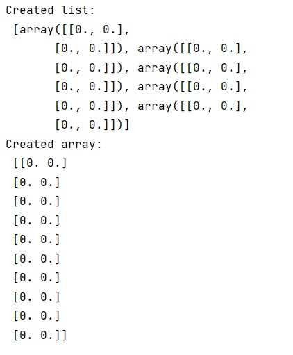 Example: How to convert list of numpy arrays into single numpy array?
