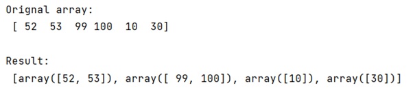 Example: How to find the groups of consecutive elements in a NumPy array?