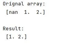 Example: 'isnotnan' functionality in numpy, can this be more pythonic?