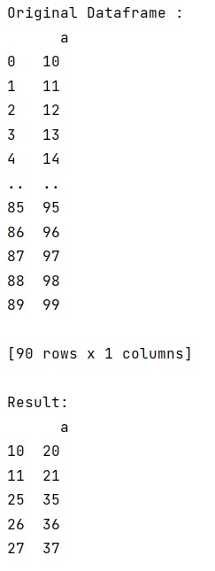 Example: Pandas slice dataframe by multiple index ranges