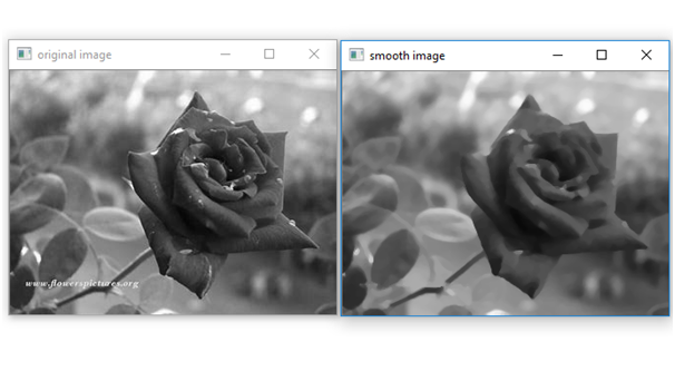Smoothen a grayscale image in Python - output