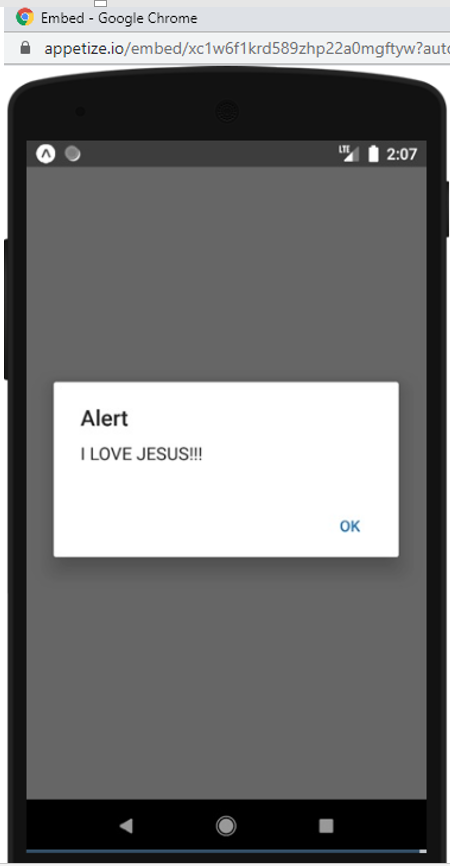 Simple Alerts in React Native Application