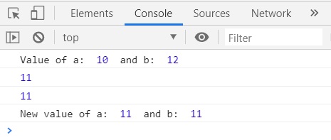JS Operators Example 3