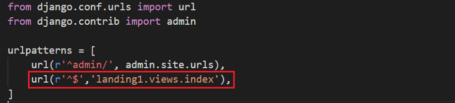 django create landing page step 9