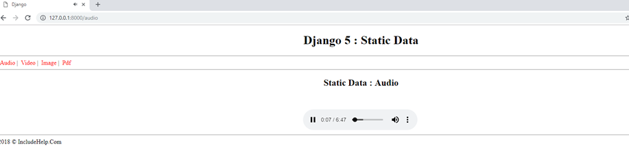 Use static data in django 31