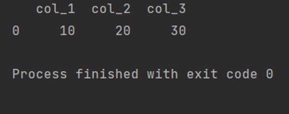 Constructing pandas DataFrame from values in variables | Output 2