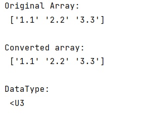 Example: How to convert an array of strings to an array of floats in NumPy?