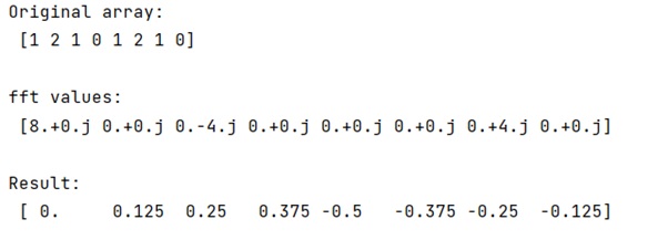 Example: How to extract frequency associated with fft values?