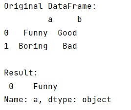 Example: How to get a single value as a string from pandas dataframe?