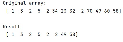 where() Method with Multiple Conditions | Output