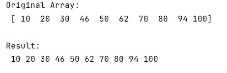 Example: How to print a NumPy array without brackets?