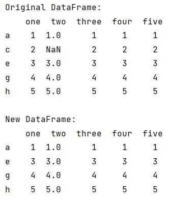 Example: How to remove rows with null values from kth column onward?