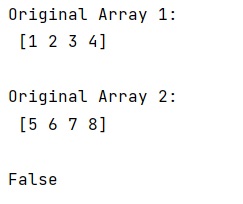 Example 2: Use numpy's any() and all() methods