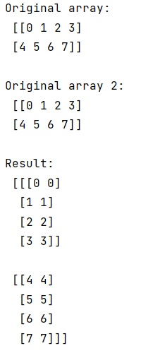 Example: How to zip two 2D NumPy arrays?