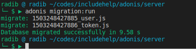 AdonisJs | Database Migrations (6)
