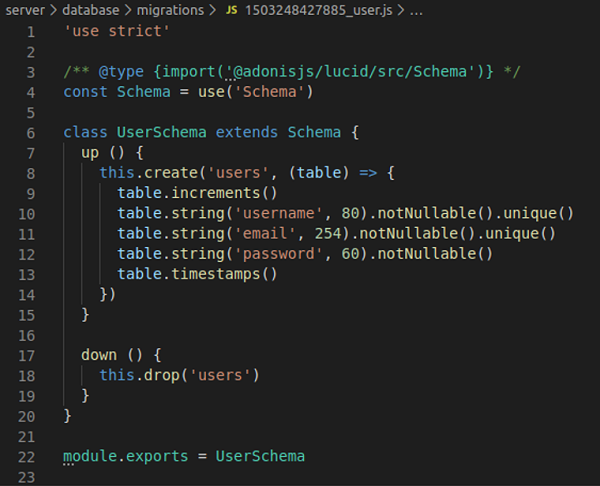 AdonisJs | Understanding Migration Scripts (1)