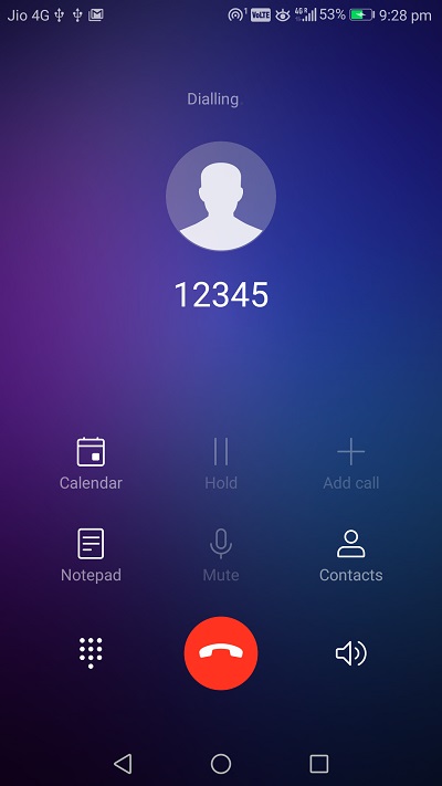 Android source code to dial call