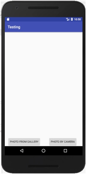 Android Example to Click Photo or Select Image from Gallery output 1