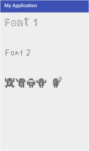 Android - Custom made font
