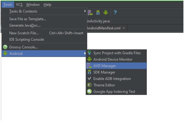 create an emulator in Android 1