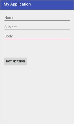 generate a notification in an Android device 1