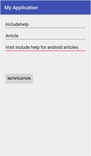 generate a notification in an Android device 2