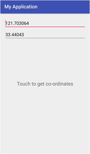 Android - Get co-ordinates 2