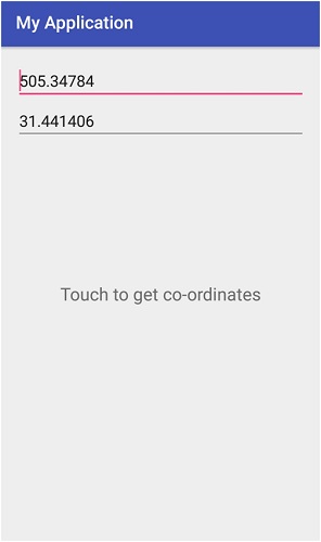 Android - Get co-ordinates 3