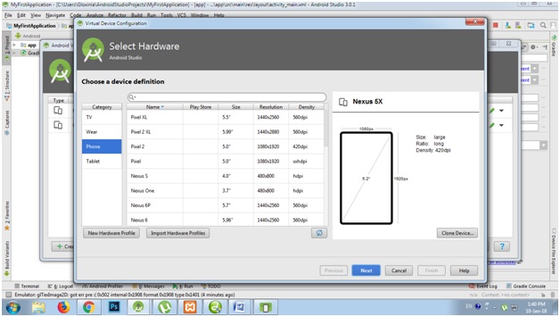 Installation of android virtual device 2