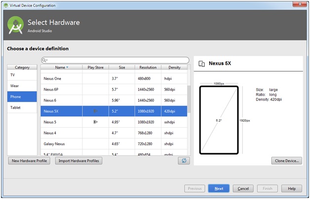 Installation of android virtual device 3