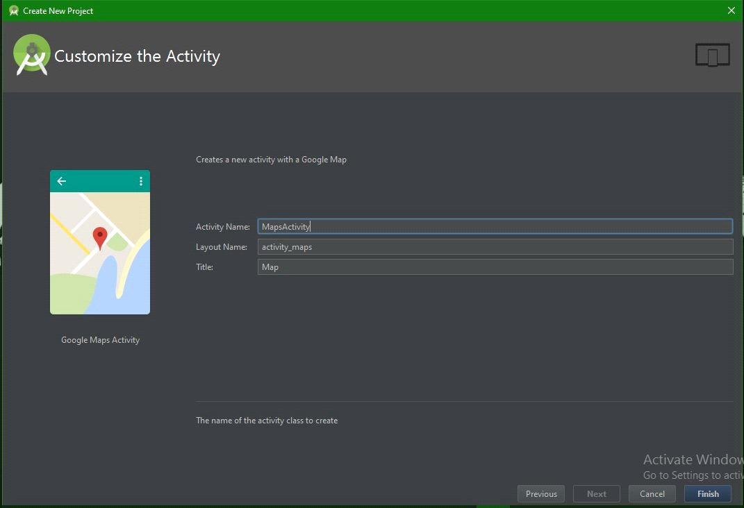 Map activity in Android Studio 2