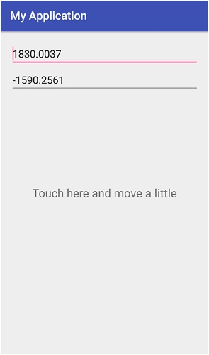 get motion touch co-ordinates in Android 2